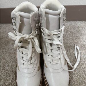 Coconuts by Matisse White Lace-Up Combat Boots